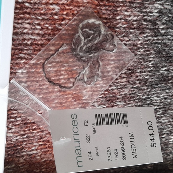 Maurices Open Front Cardigan Peach/Gray Size M NWT - Picture 6 of 9